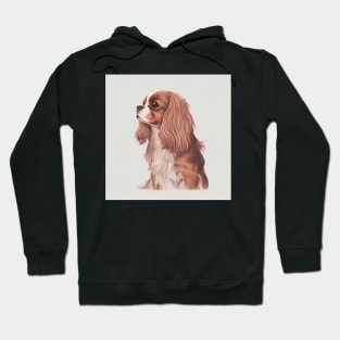 Cavalier King Charles Spaniel Portrait Drawing Hoodie